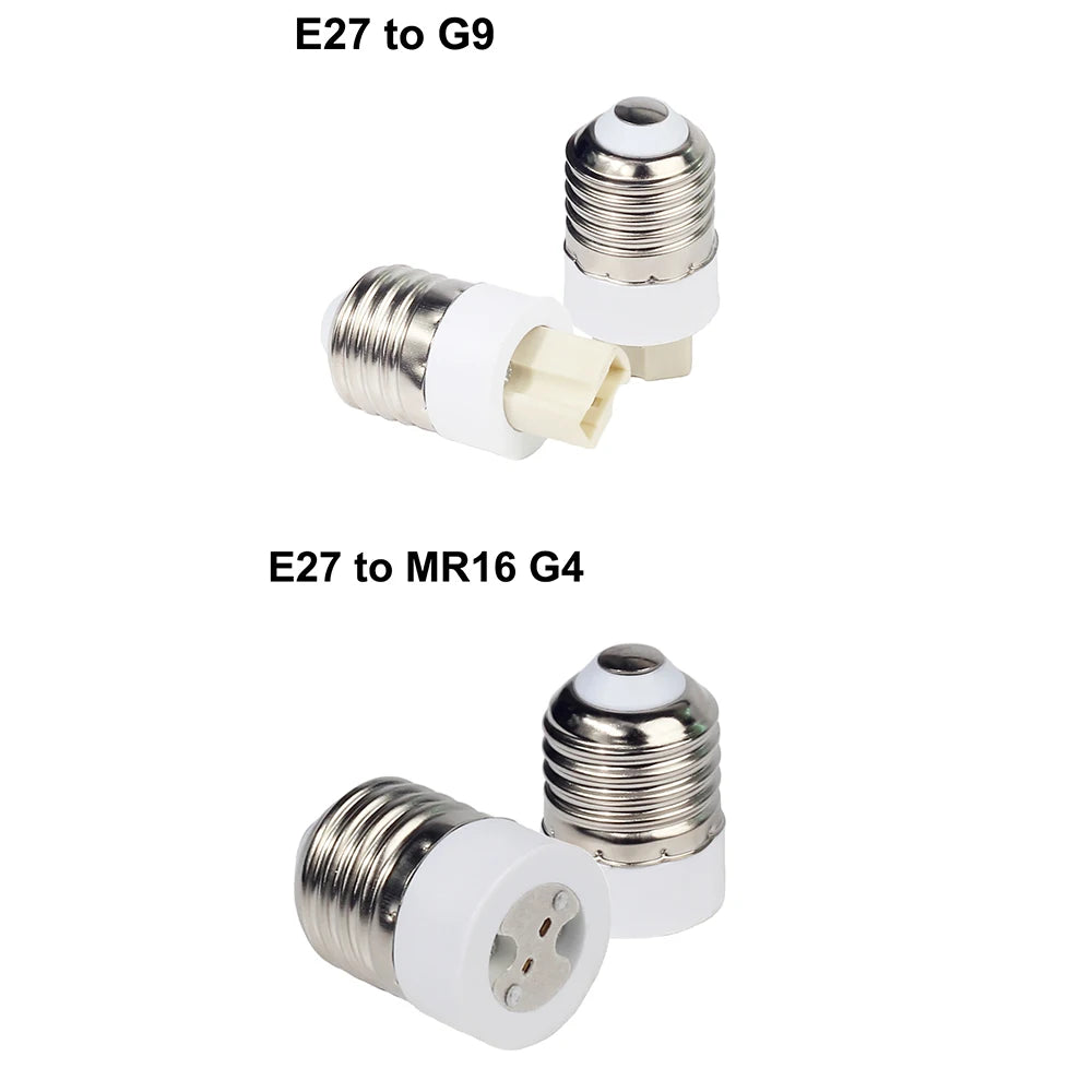 1PCS E27 Male to E14 G9 E12 B22 G4 MR16 GU10 E40 Female Lamp Base Lamp Holder Converter Socket Adapter For LED Corn Bulb light - Adrianas Specialty Lamp Shades