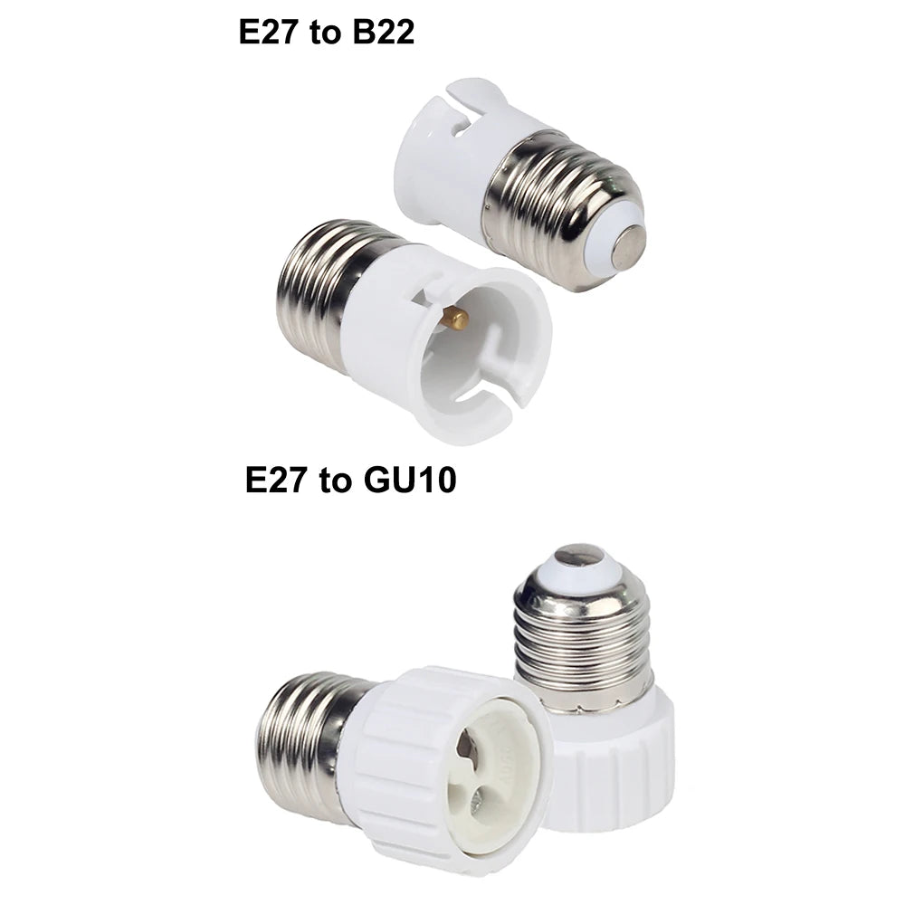 1PCS E27 Male to E14 G9 E12 B22 G4 MR16 GU10 E40 Female Lamp Base Lamp Holder Converter Socket Adapter For LED Corn Bulb light - Adrianas Specialty Lamp Shades
