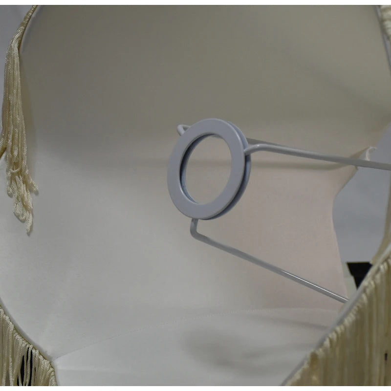 Lamp Shade European Style Modern Handwork Luxury Fringed Cloth Lampshades - Adrianas Specialty Lamp Shades