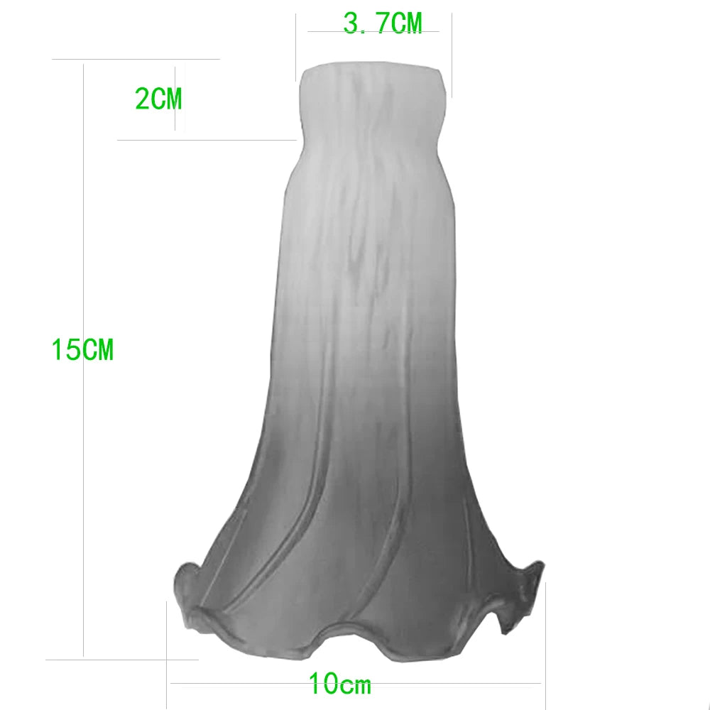 Pink Pond Lily Lamp Shade, Tulip Glass Lampshade Replacement, 4.5 "Wide X 6" Tall X 1.5 "Fitter - Adrianas Specialty Lamp Shades