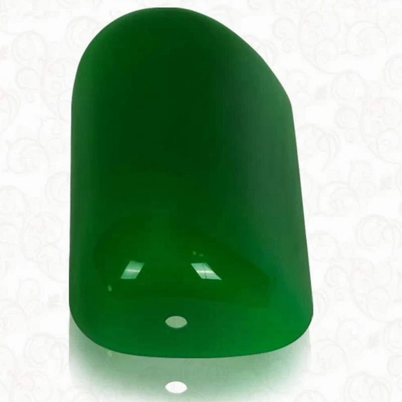 Green color GLASS BANKER LAMP COVER/Bankers Lamp Glass Shade lampshade - Adrianas Specialty Lamp Shades