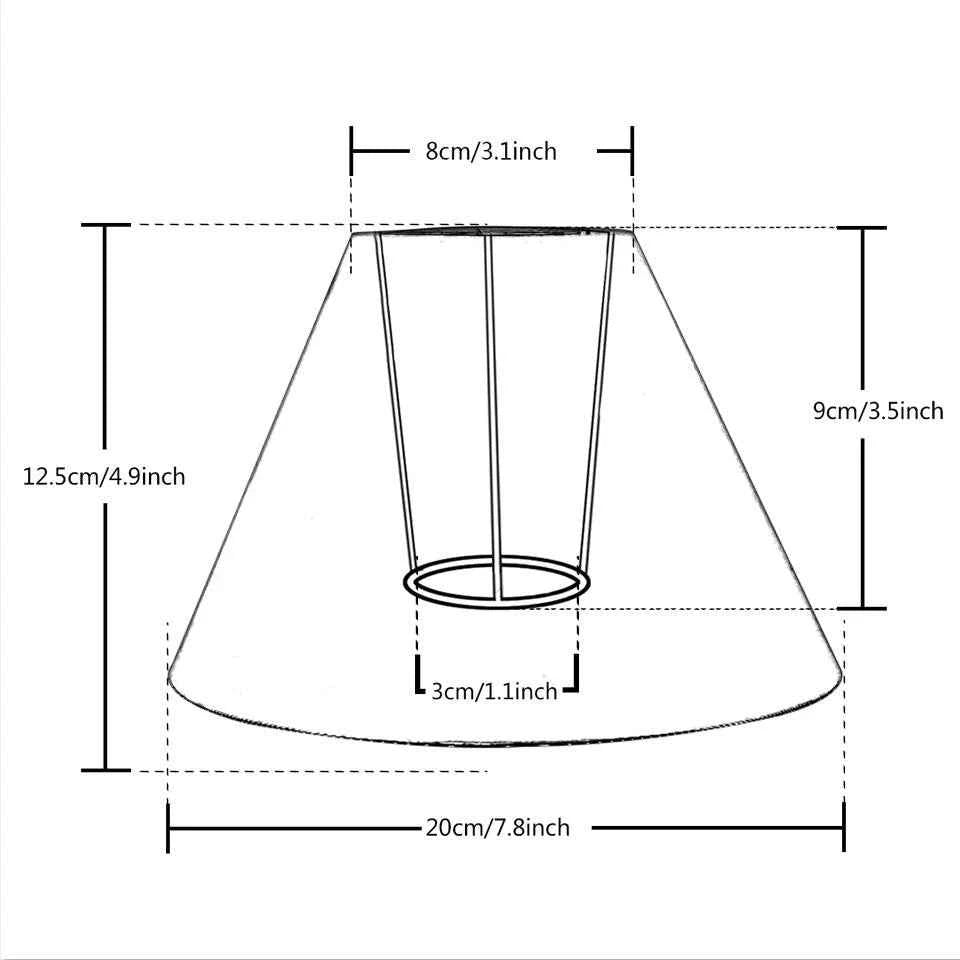 OuXean E14 E12 Chandelier Lampshade Hardback Candle Cotton Linen Lampshade 8 Inch for Wall Lamp Pedent Light Table Lamp