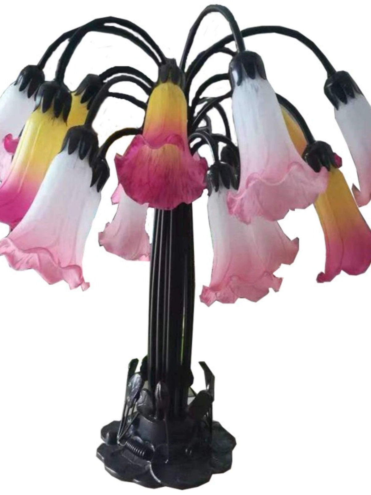 Real Shot Dining Room/Living Room Bedroom Featured Lily Table Lamp Club Office Multi-Color Creative Lamps Blown Glass Adrianas Specialty Lamp Shades