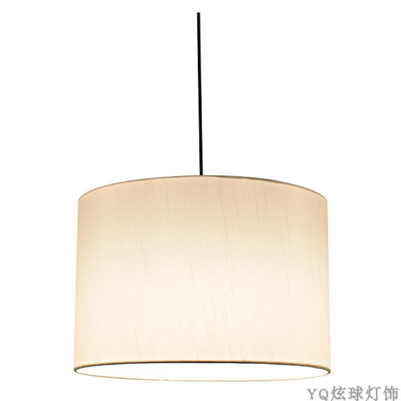 Cylindrical Yellow White Linen Cover for Table Lamp - Adrianas Specialty Lamp Shades