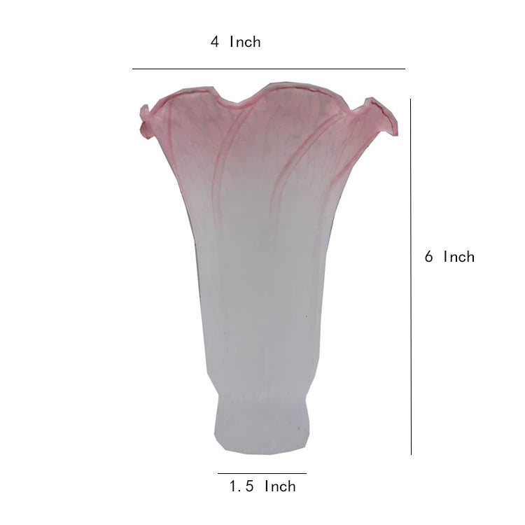 Real Shot Dining Room/Living Room Bedroom Featured Lily Table Lamp Club Office Multi-Color Creative Lamps Blown Glass Adrianas Specialty Lamp Shades White powder Pushbutton switch