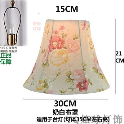 Cylindrical Yellow White Linen Cover for Table Lamp - Adrianas Specialty Lamp Shades