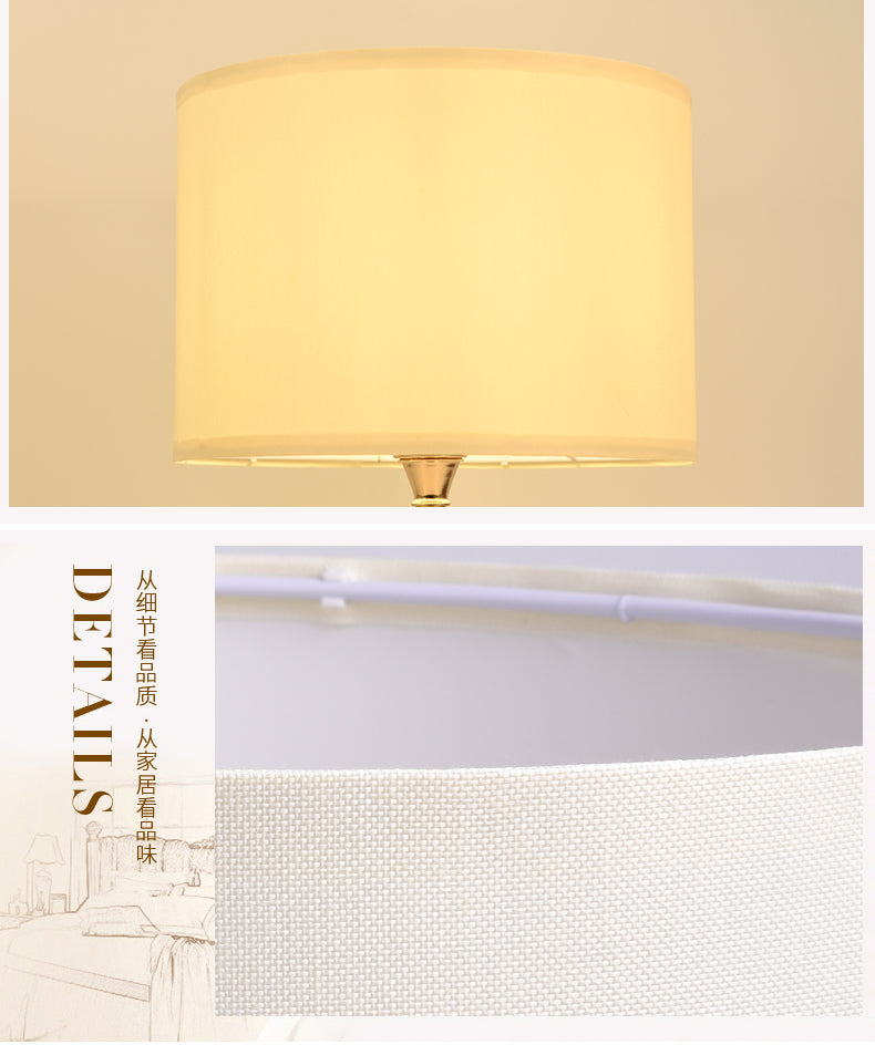Cylindrical Yellow White Linen Cover for Table Lamp - Adrianas Specialty Lamp Shades