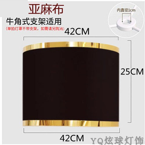 Cylindrical Yellow White Linen Cover for Table Lamp - Adrianas Specialty Lamp Shades