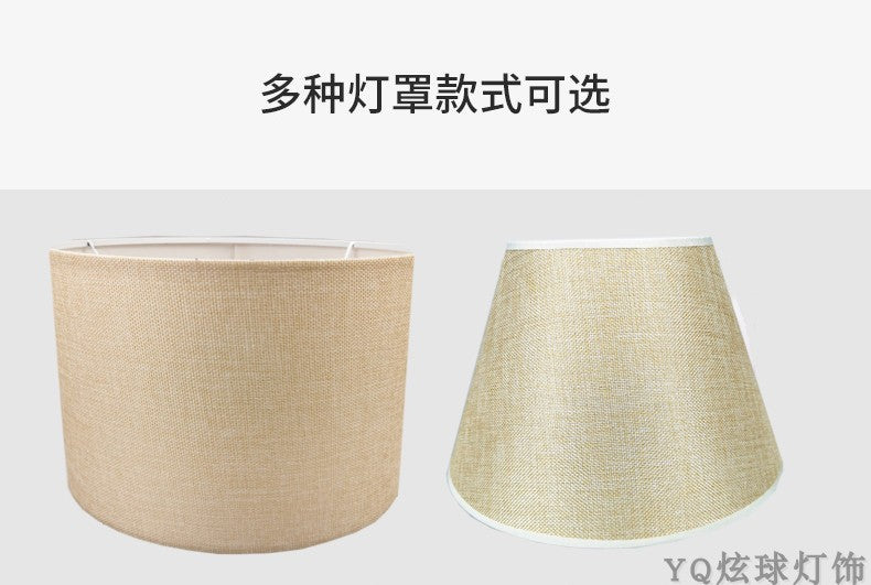 Cylindrical Yellow White Linen Cover for Table Lamp - Adrianas Specialty Lamp Shades