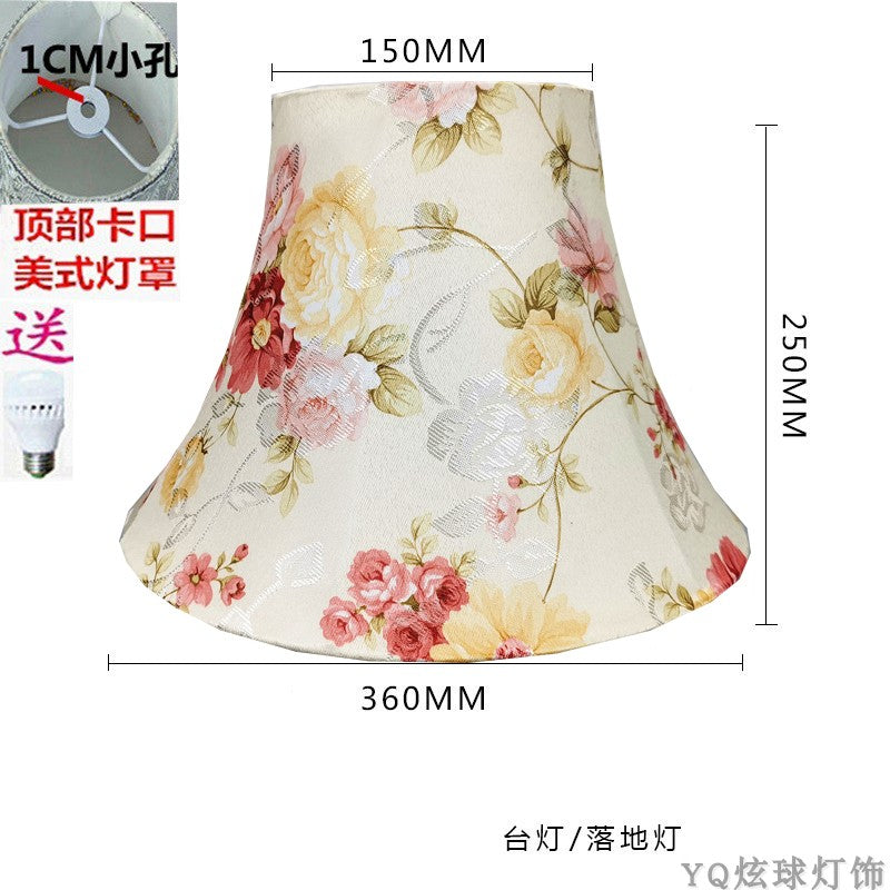 Cylindrical Yellow White Linen Cover for Table Lamp - Adrianas Specialty Lamp Shades