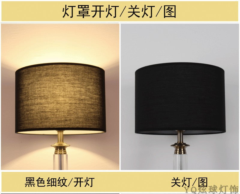 Cylindrical Yellow White Linen Cover for Table Lamp - Adrianas Specialty Lamp Shades