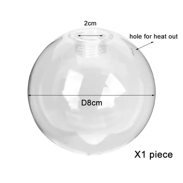 100mm 150mm Sphere G9 Round Ball Lamp Cover Clear Glass Globe Lampshade Replacement for Lighting Fixture Wall Sconces Chandelier - Adrianas Specialty Lamp Shades