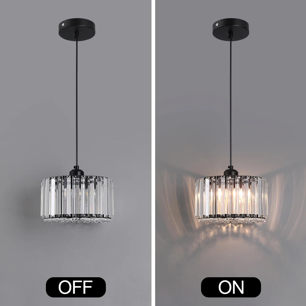 Glass Led Pendant Light Modern Ceiling Lamp Adjustable Living Dining Room Nordic Aisle Decor Balcony Corridor Hanging Fixture - Adrianas Specialty Lamp Shades