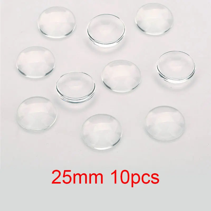1pack Oval Round Glass Cabochon 30x40mm 6mm 8mm 10mm 12mm 18mm 20mm 25mm 30mm Transparent Clear Flatback Cameo Jewelry Making - Adrianas Specialty Lamp Shades