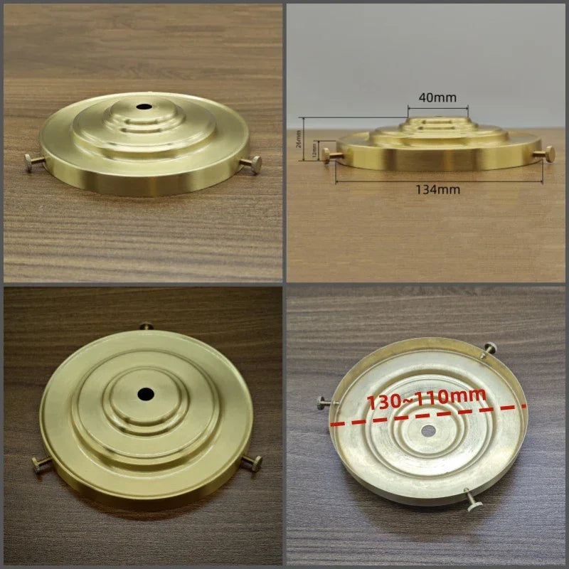 Vintage Glass Pendant Light Kit with Solid Brass Hardware