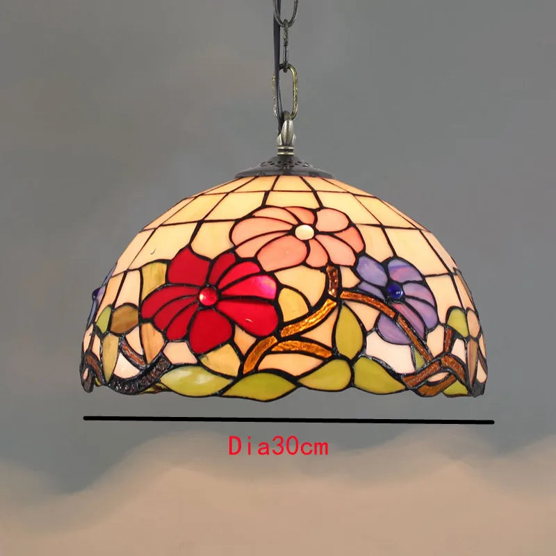 Colorful Glass Tiffany Glass Chandelier