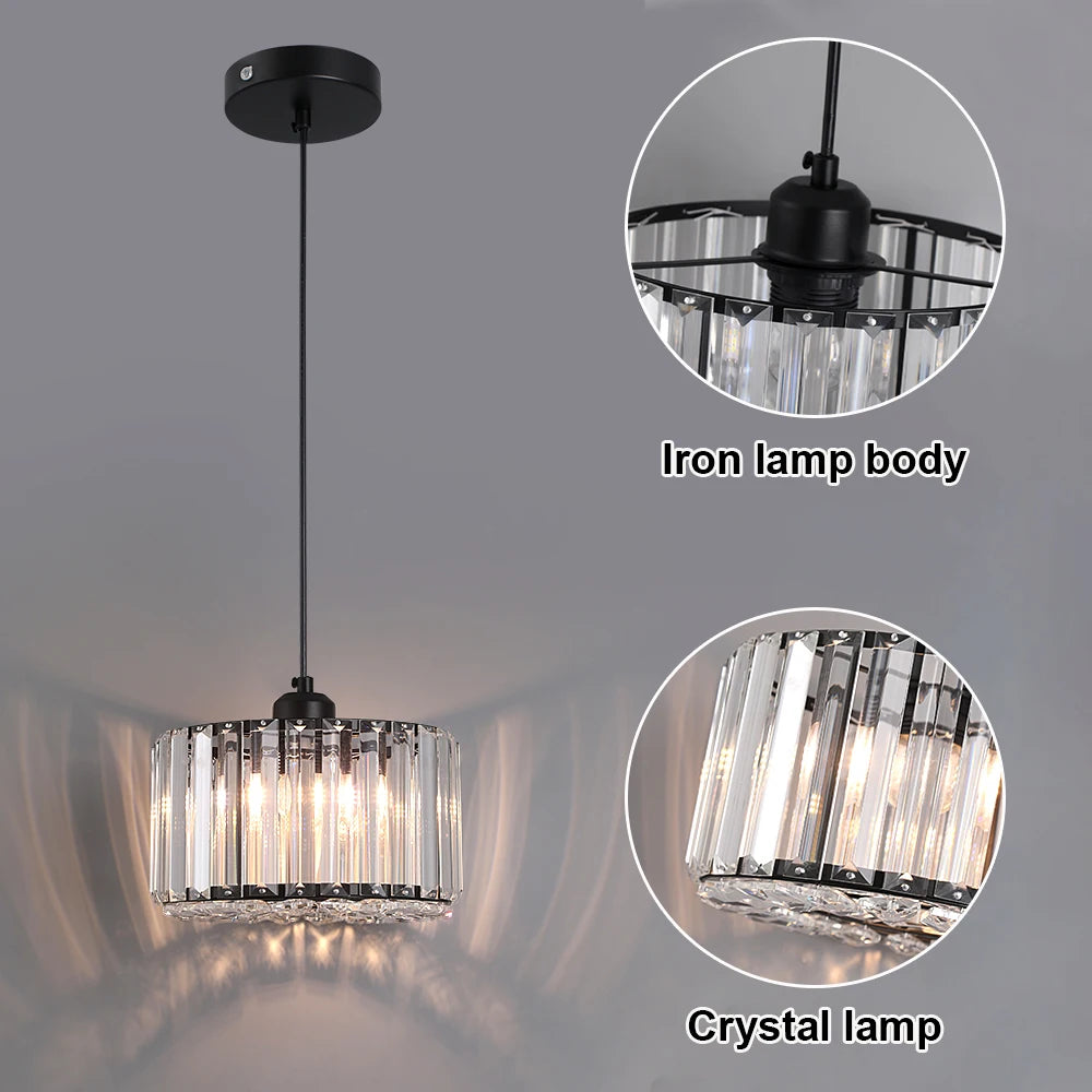 Glass Led Pendant Light Modern Ceiling Lamp Adjustable Living Dining Room Nordic Aisle Decor Balcony Corridor Hanging Fixture - Adrianas Specialty Lamp Shades