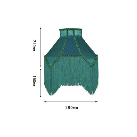 Pink and Green Velvet Lampshade