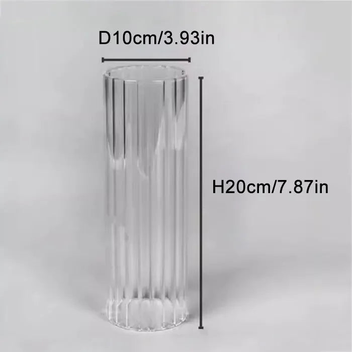 Hurricane Ribbed Glass Shade for Candlestick