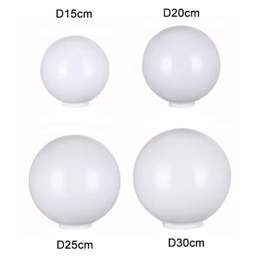 Outdoor Light Globe Lamp Shade Acrylic Round Lampshade Cover PMMA plastic - Adrianas Specialty Lamp Shades