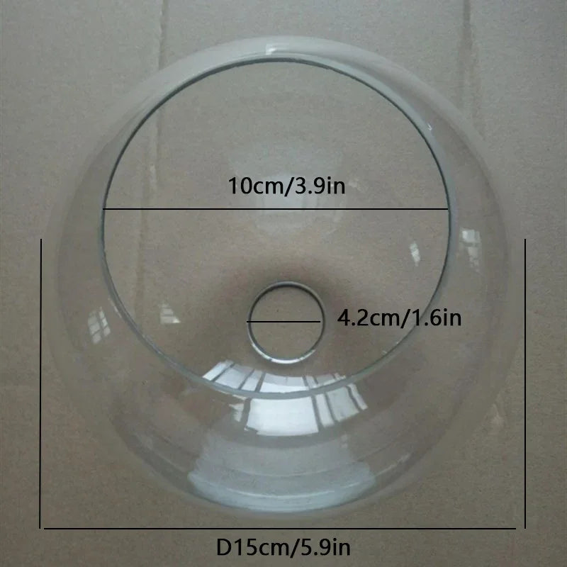 Hand Blown Clear Glass Globe Lamp Shade Replacement with 2 Ends Opening  Glass Cover Ball Lampshad