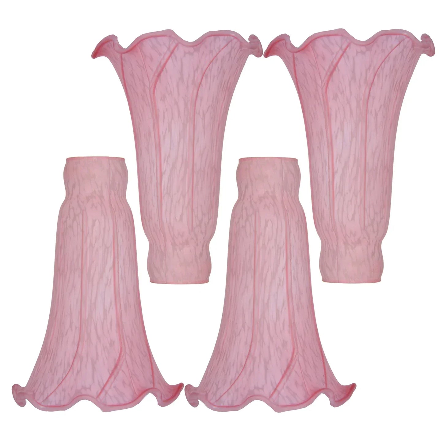 4 Pack Tulip Glass Lamp Shades Lily Lamp Replacement Shades - Adrianas Specialty Lamp Shades