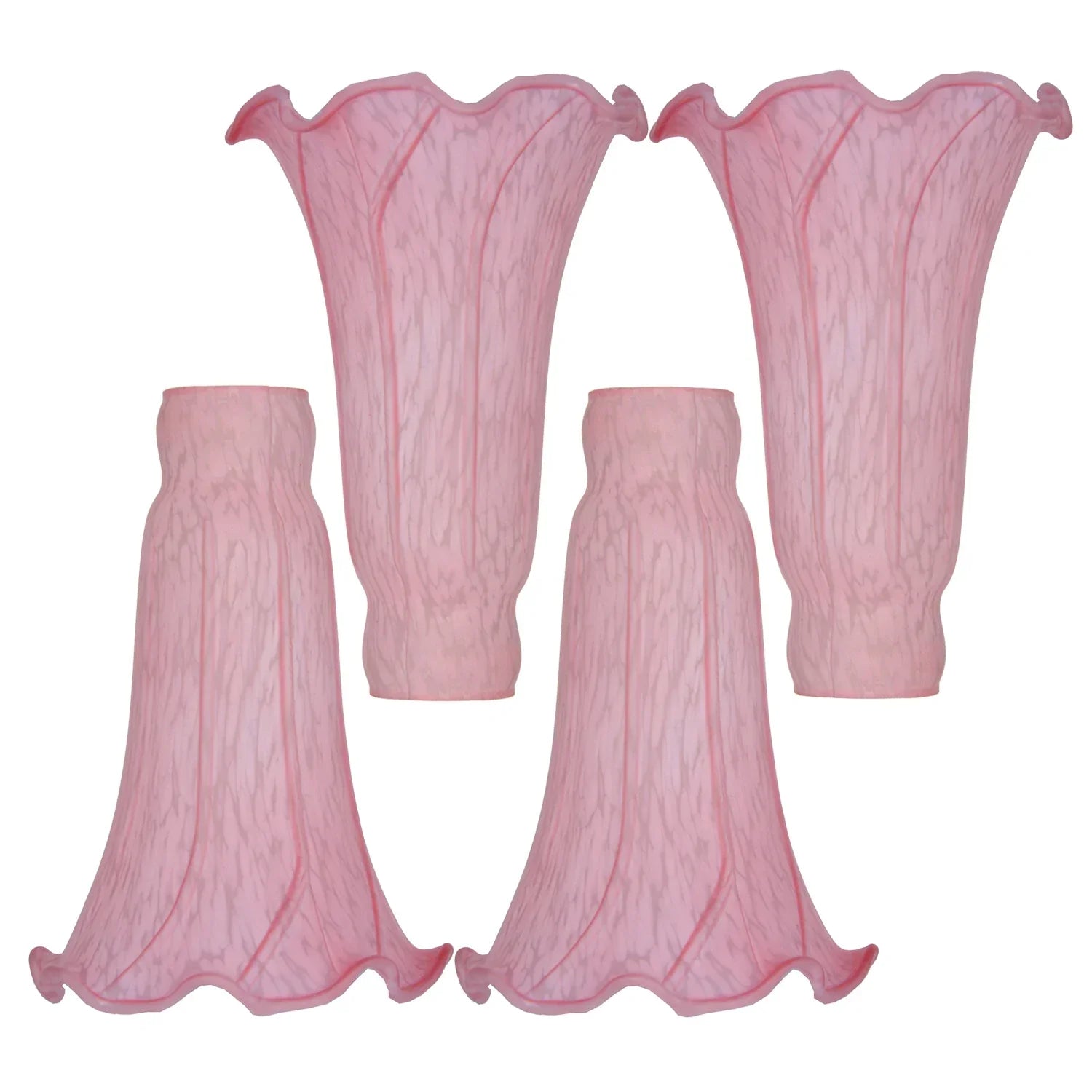 4 Pack Tulip Glass Lamp Shades Lily Lamp Replacement Shades - Adrianas Specialty Lamp Shades