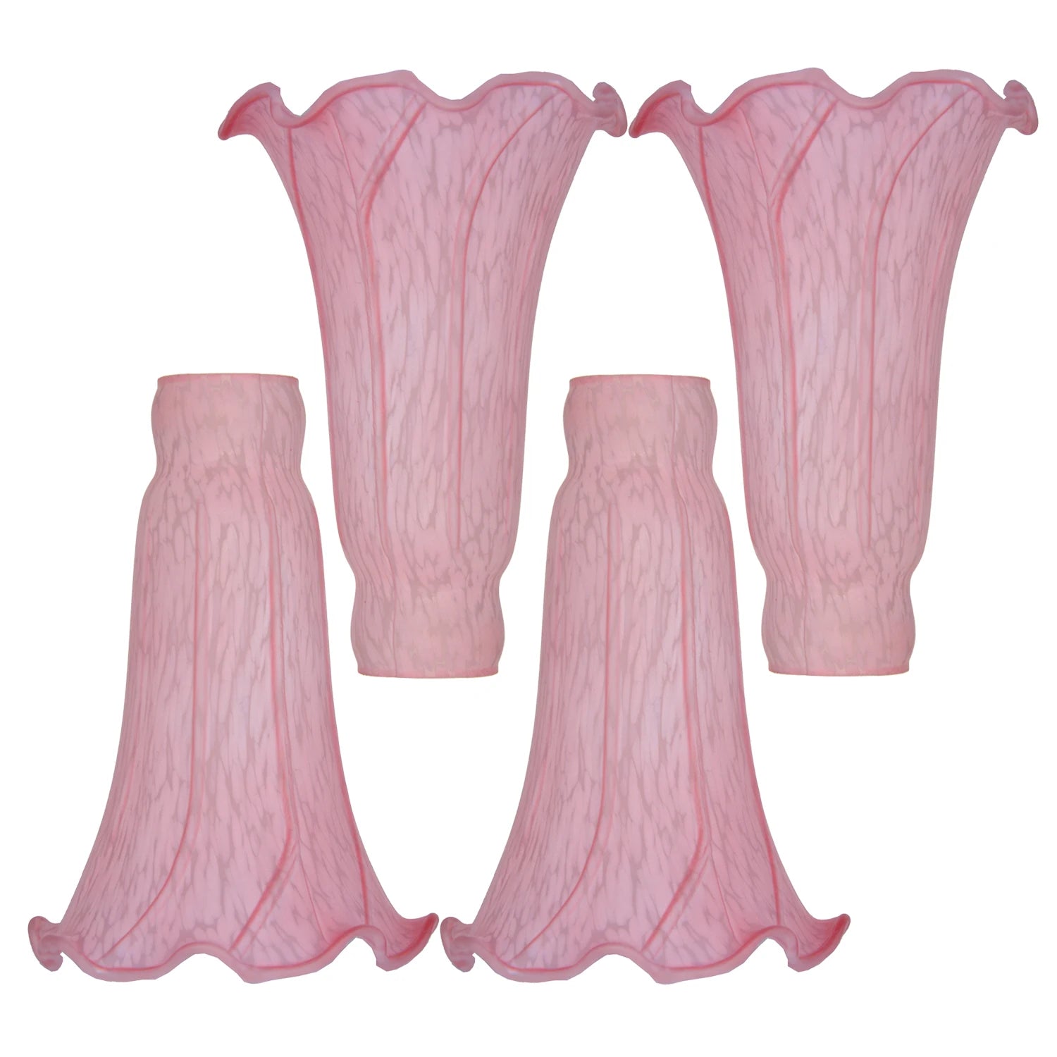 4 Pack Tulip Glass Lamp Shades Lily Lamp Replacement Shades
