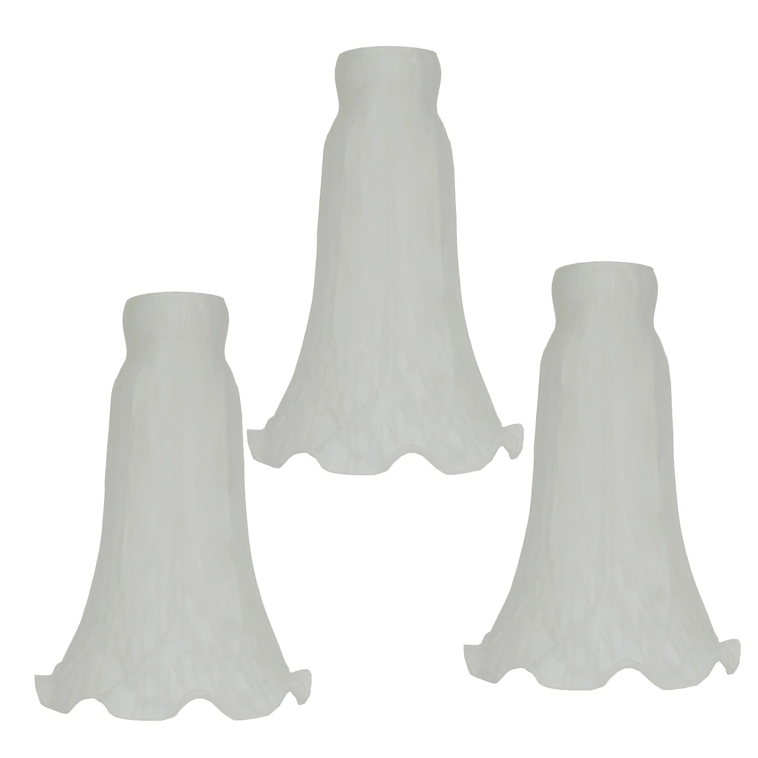 3 Pack Tulip Glass Lamp Shades Lily Lamp Replacement Shades Tiffany Style Flower for Table Pendant Wall Floor Lamp