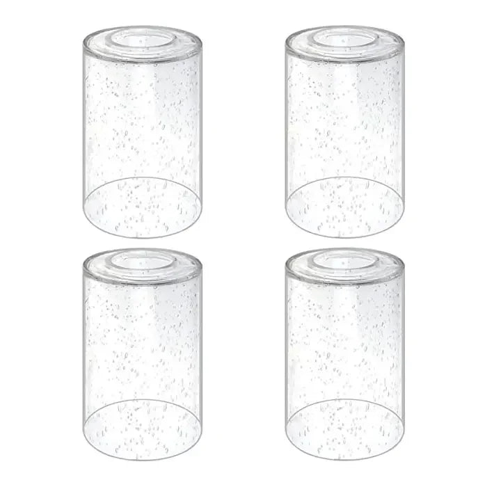 Clear Seeded Glass Shade Cylinder Bubble Glass Lampshade Replacement  for Pendant Light, Chandelier,Vanity Sconces