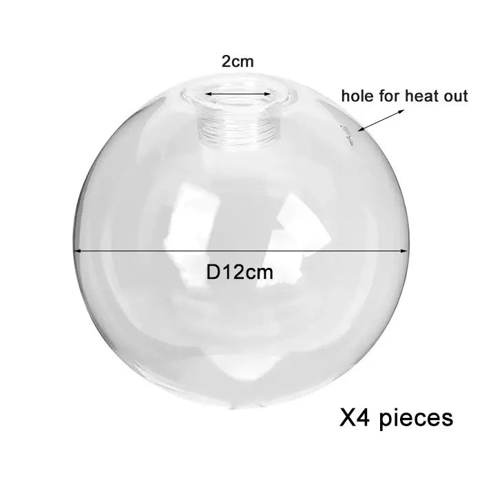 100mm 150mm Sphere G9 Round Ball Lamp Cover Clear Glass Globe Lampshade Replacement for Lighting Fixture Wall Sconces Chandelier - Adrianas Specialty Lamp Shades