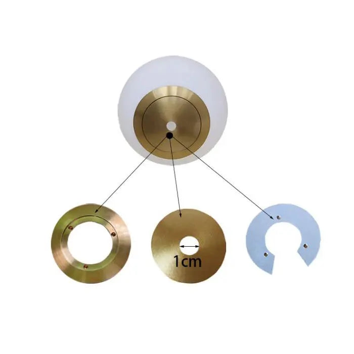 1/5/10pcs Bronze Chrome Metal Lampshade Holder Parts for Magic Bean Glass Shade Silver Aluminum Ring Cover to Hold Lampshade - Adrianas Specialty Lamp Shades