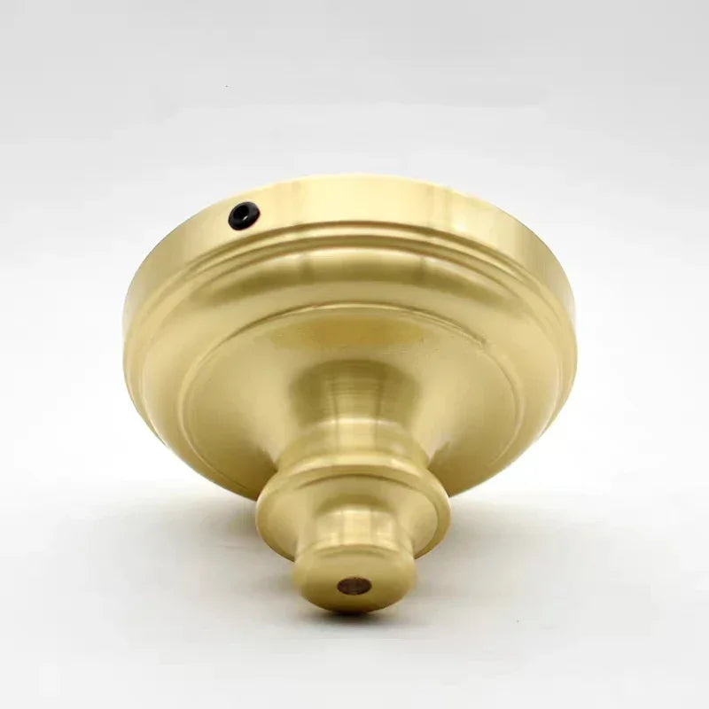 Vintage Copper Lamp Base for Ceramic Glass Crystal - Round Candle Holder Stand Craft Lighting Part