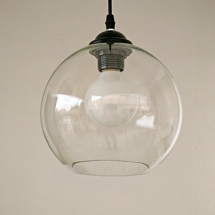 D13cm D15cm D18CM D20cm D25cm Hand Blown Clear Glass Globe Lamp Shade Replacement with 2 Ends Opening  Glass Cover Ball Lampshad - Adrianas Specialty Lamp Shades