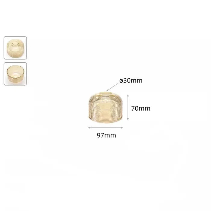 Clear Frost 1.18 Inch Opening E14 Glass Lamp Shades Replacement