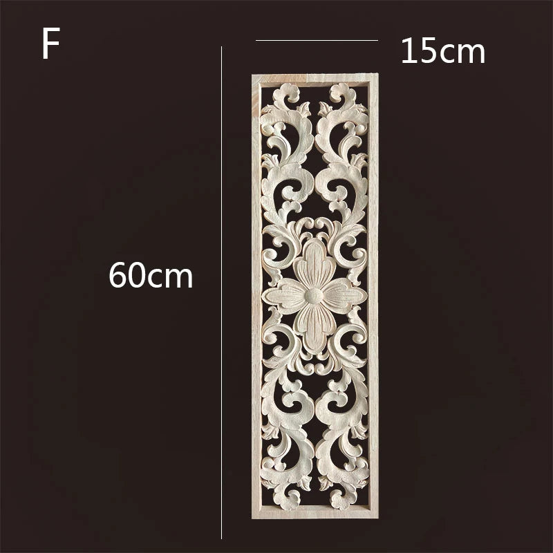 Wooden Appliques for Furniture Home Decoration Accessories Antique Onlays Moulding Wood Decals for Wall Wood Figurines for Decor - Adrianas Specialty Lamp Shades