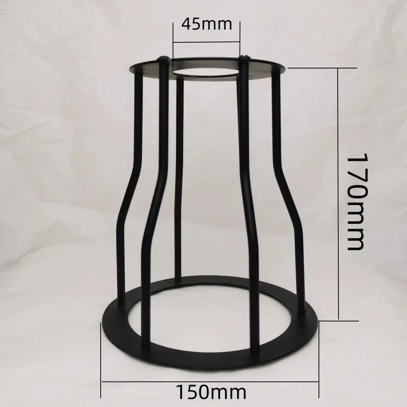 6 Styles Black Finished Iron Cage Lampshade