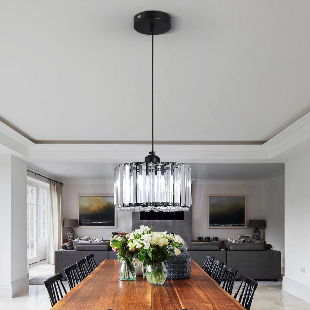 Glass Led Pendant Light Modern Ceiling Lamp Adjustable Living Dining Room Nordic Aisle Decor Balcony Corridor Hanging Fixture - Adrianas Specialty Lamp Shades
