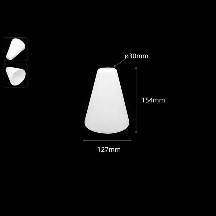 Clear Frost 1.18 Inch Opening E14 Glass Lamp Shades Replacement