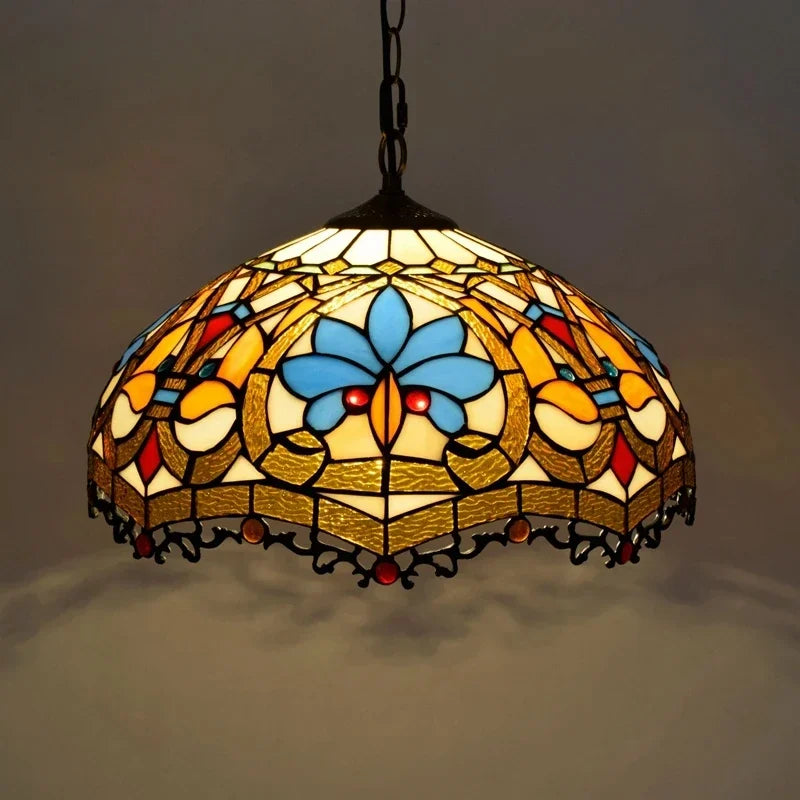 Stained  Glass Retro Restaurant Lamp