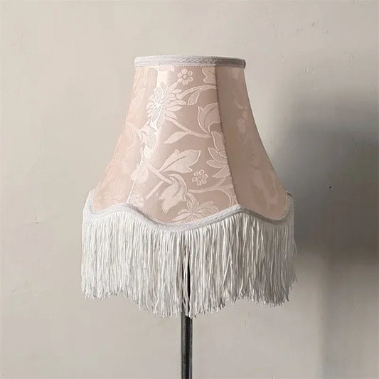 Flower Tassel Lampshade Creative Bedside Woven Lampcovers for Table Lamp European Style Handmade Lighting Accessories - Adrianas Specialty Lamp Shades