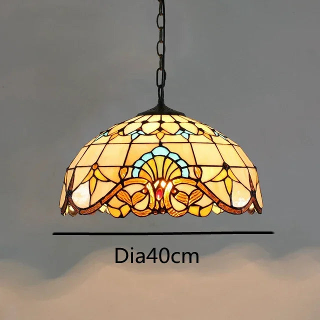 Colorful Glass Tiffany Glass Chandelier
