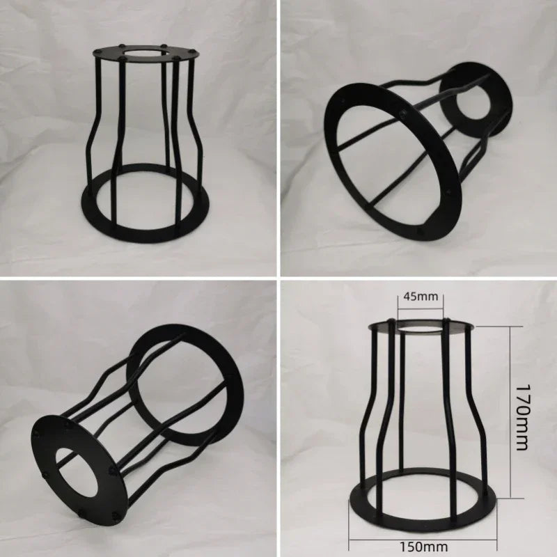 6 Styles Black Finished Iron Cage Lampshade