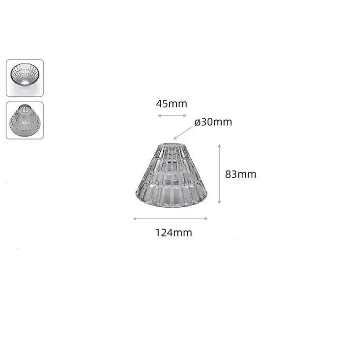 Clear Frost 1.18 Inch Opening E14 Glass Lamp Shades Replacement