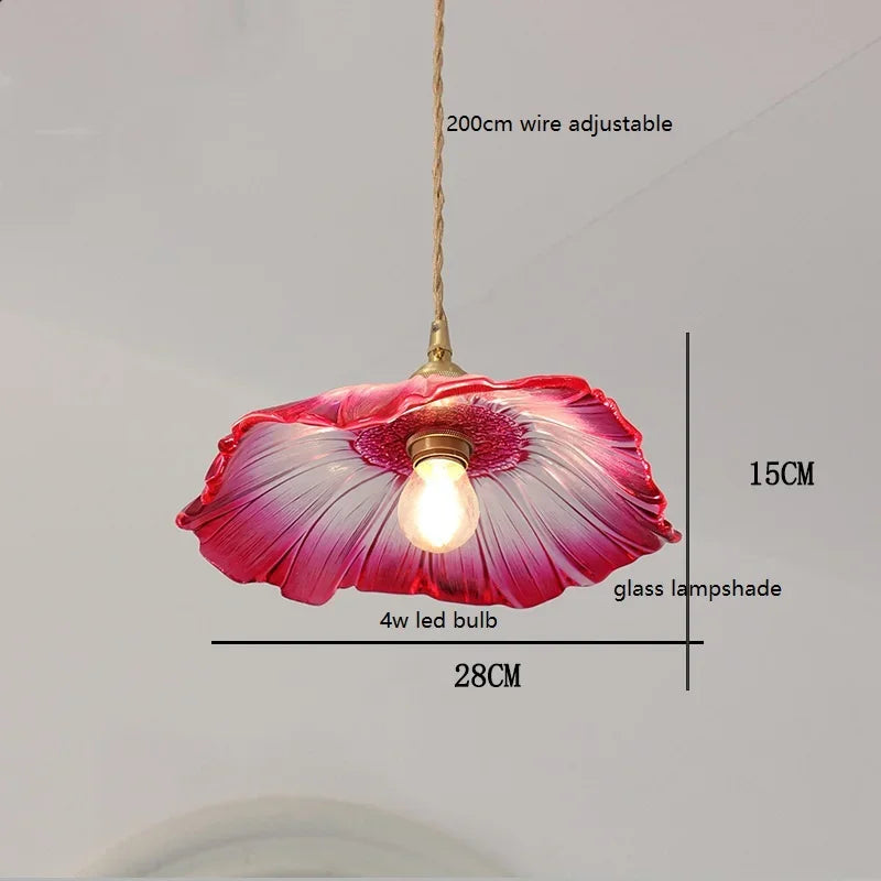 IWHD Modern Green Glass LED Pendant Lamp