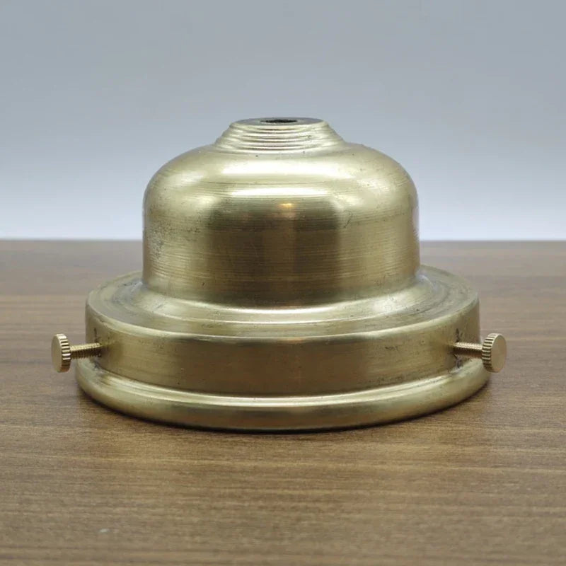 Vintage Glass Pendant Light Kit with Solid Brass Hardware