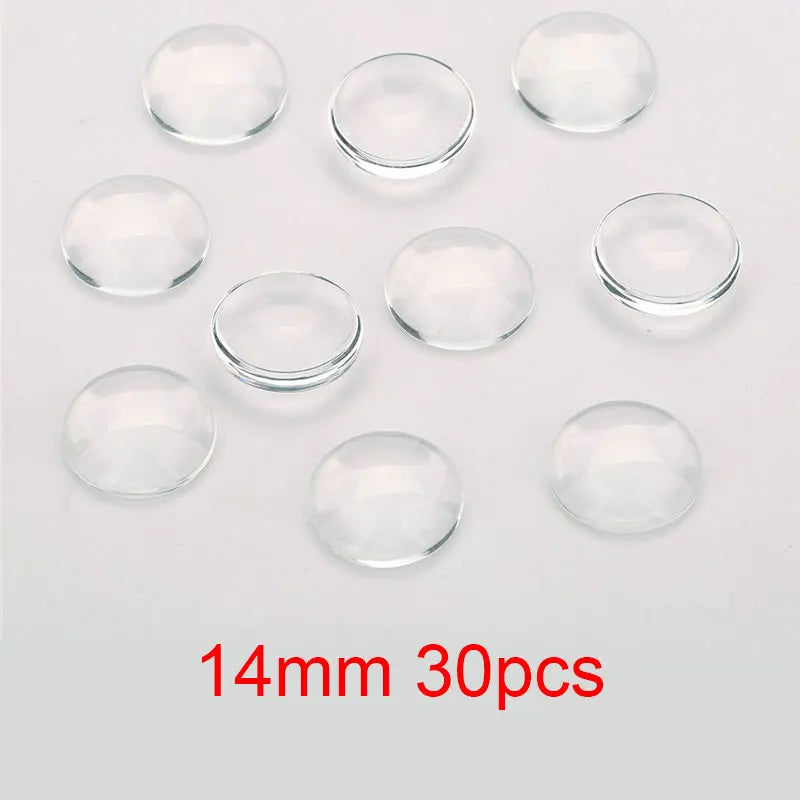 1pack Oval Round Glass Cabochon 30x40mm 6mm 8mm 10mm 12mm 18mm 20mm 25mm 30mm Transparent Clear Flatback Cameo Jewelry Making - Adrianas Specialty Lamp Shades