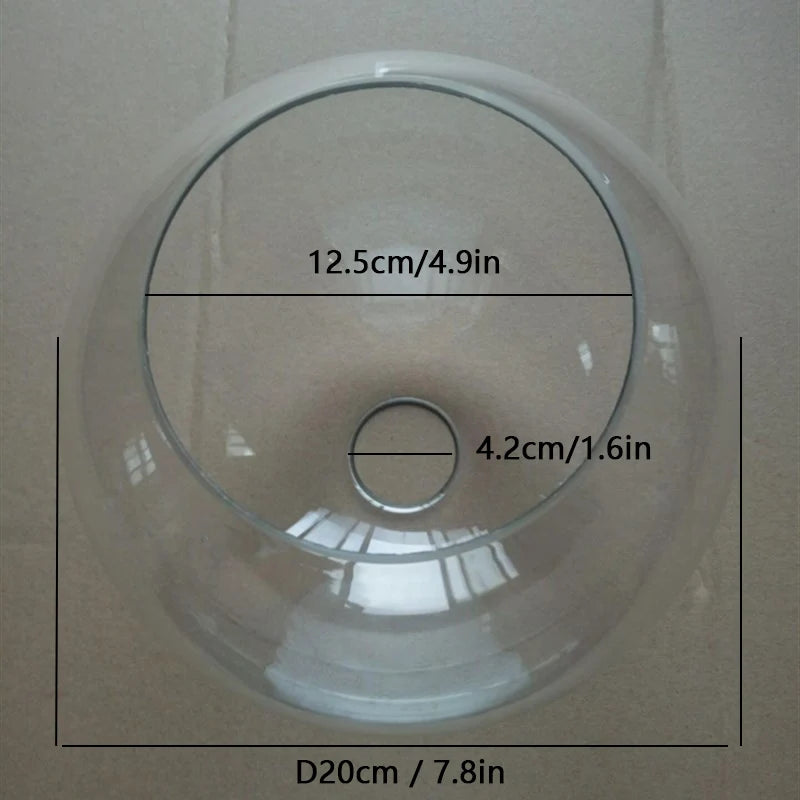 D13cm D15cm D18CM D20cm D25cm Hand Blown Clear Glass Globe Lamp Shade Replacement with 2 Ends Opening  Glass Cover Ball Lampshad - Adrianas Specialty Lamp Shades