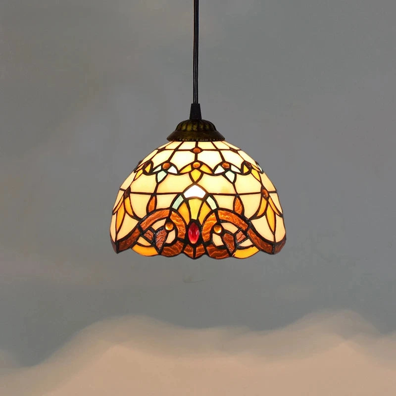 Stained  Glass Retro Restaurant Lamp
