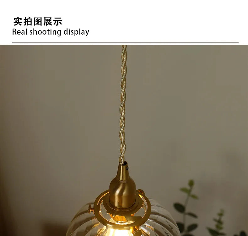 Glass Pendant Light Nordic Dining Room Retro Chandeliers Creative Minimal E27  Transparent Lampshade For Restaurant Lamp Lustre - Adrianas Specialty Lamp Shades